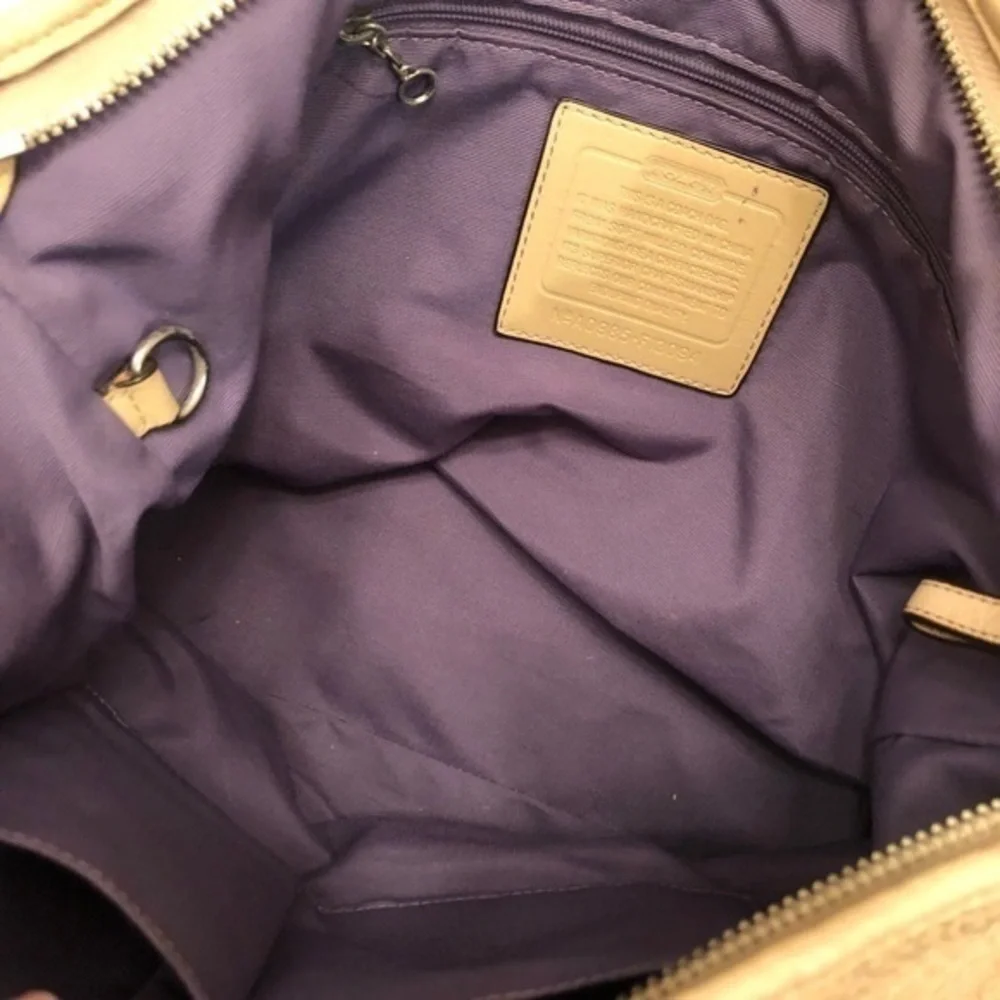Coach pebbled leather hobo bag